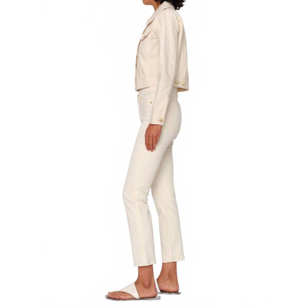 NEW DL1961 - WOMEN'S mara straight mid rise instasculpt anke jeans in ecru - Picture 3 of 7